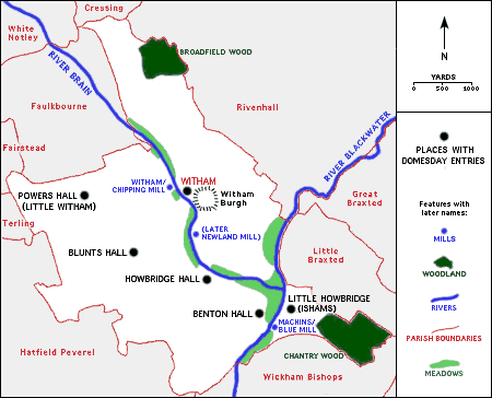 Map of Domesday Witham